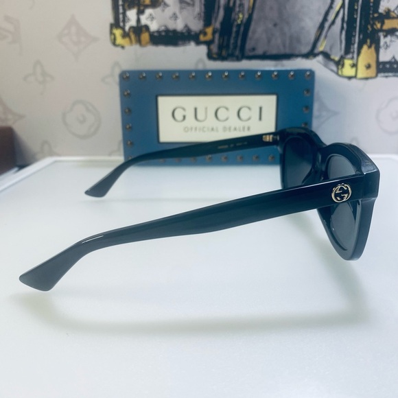 Gucci Women's Urban GG0326S GG/0326/S 001 Black Fashion Square Sunglasses 52mm - Picture 8 of 11